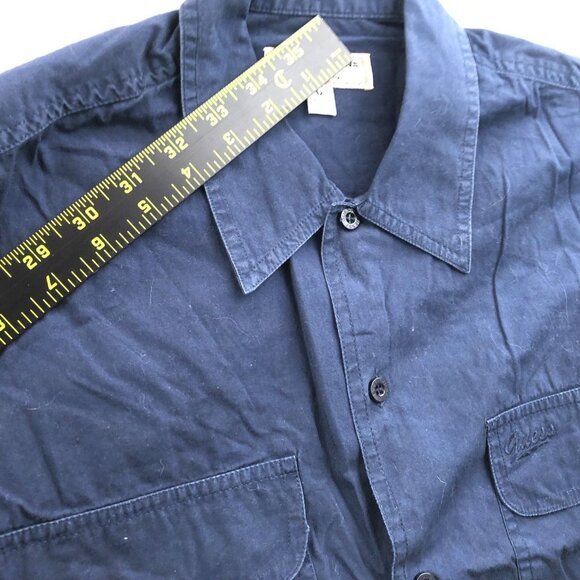 Vintage Guess Jeans Mens Shirt Medium Long Sleeve Button Up Casual Classic Blue - Picture 6 of 8